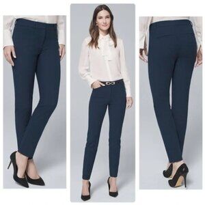 White House Black Market River Teal Comfort Stretch Slim Ankle Pants 0